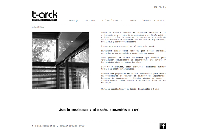 diseño web t-arck camisetas y arquitectura: sobre t-arck